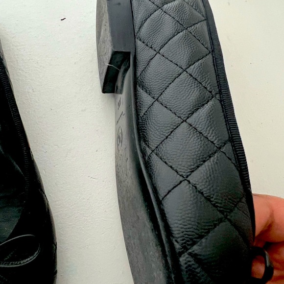 Chanel ballet flat size 38C caviar leather - Picture 4 of 8
